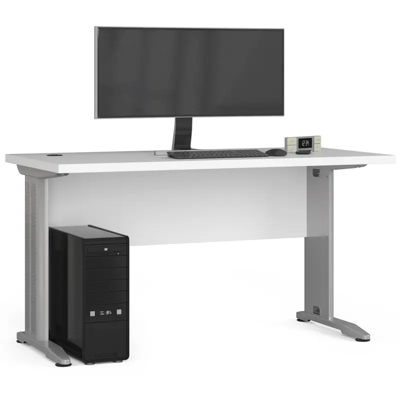Schreibtisch – moderner Computer Schreibtisch mit Metallbeinen und großer Arbeitsfläche