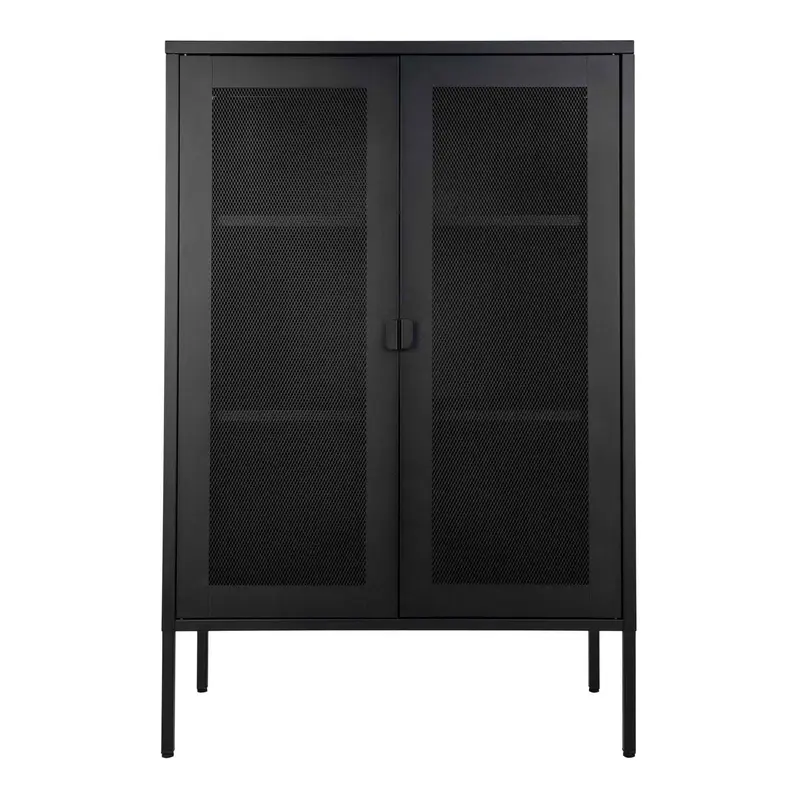 Schwarzer Stahl, 2 Gittertüren, 120cm hoch - Melbourne | House Nordic