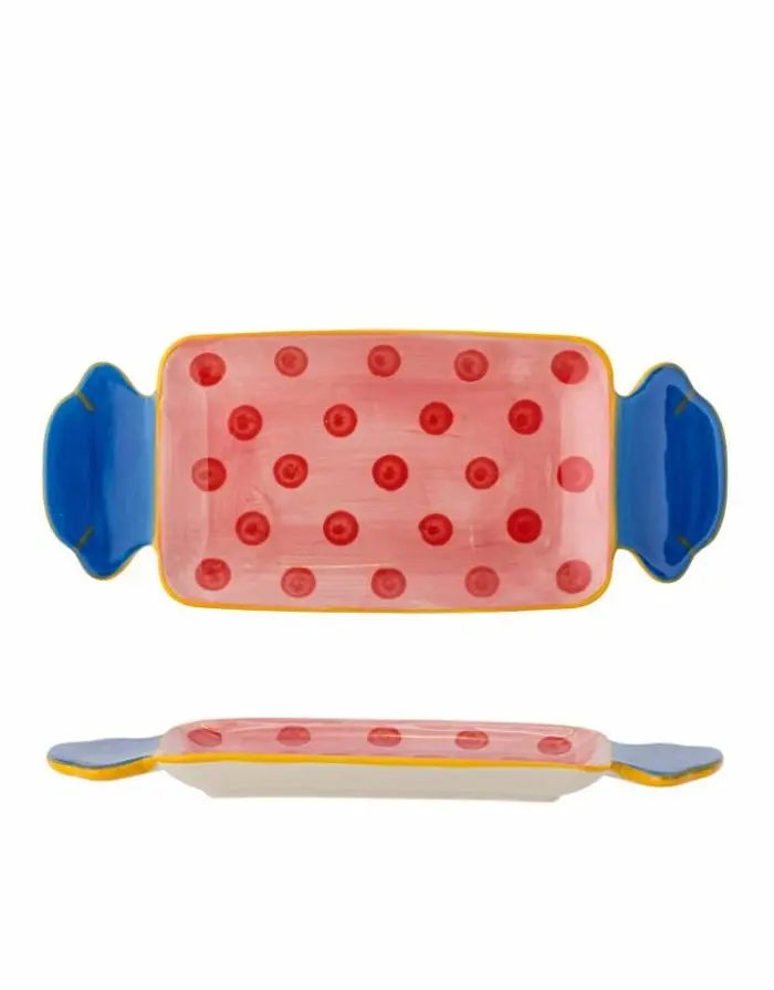Servierplatte Caramella 25,5cm I Rose/Blue
