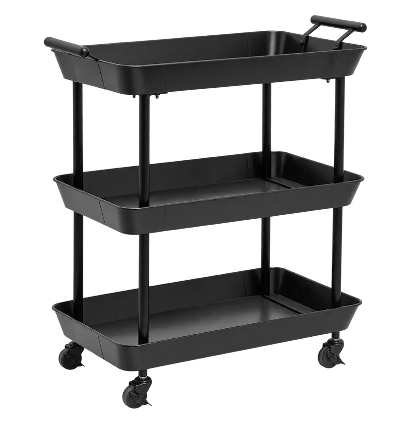 Serviertisch FULDA 78cm aus Metall - Schwarz