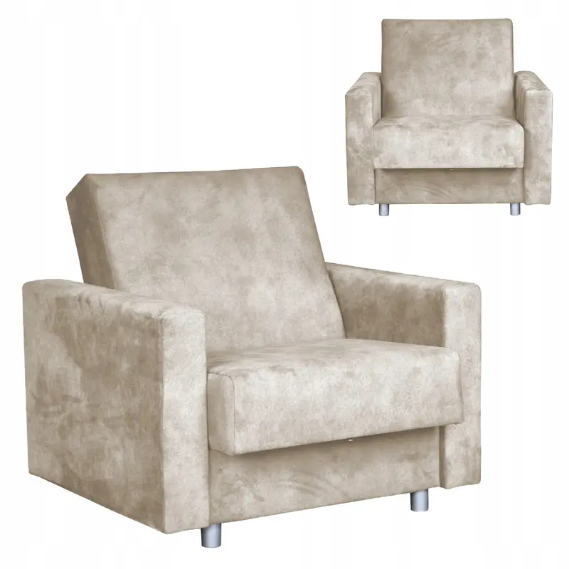 Sessel Alicja beige Stauraum Schlaffunktion Ausführung AURA 02