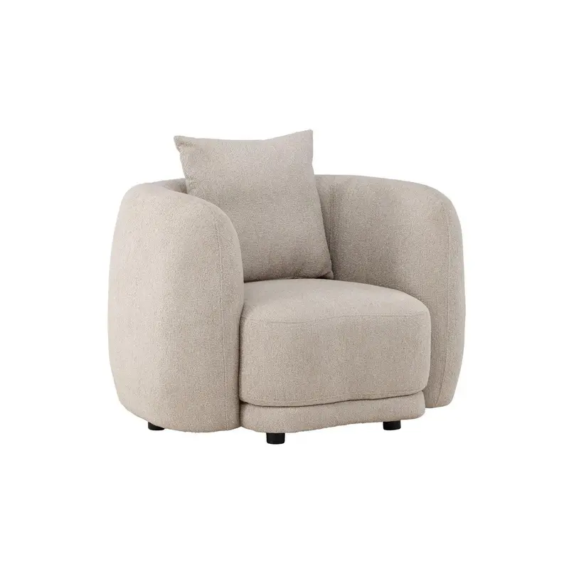 Sessel Cielo aus Teddy Bouclé - Beige