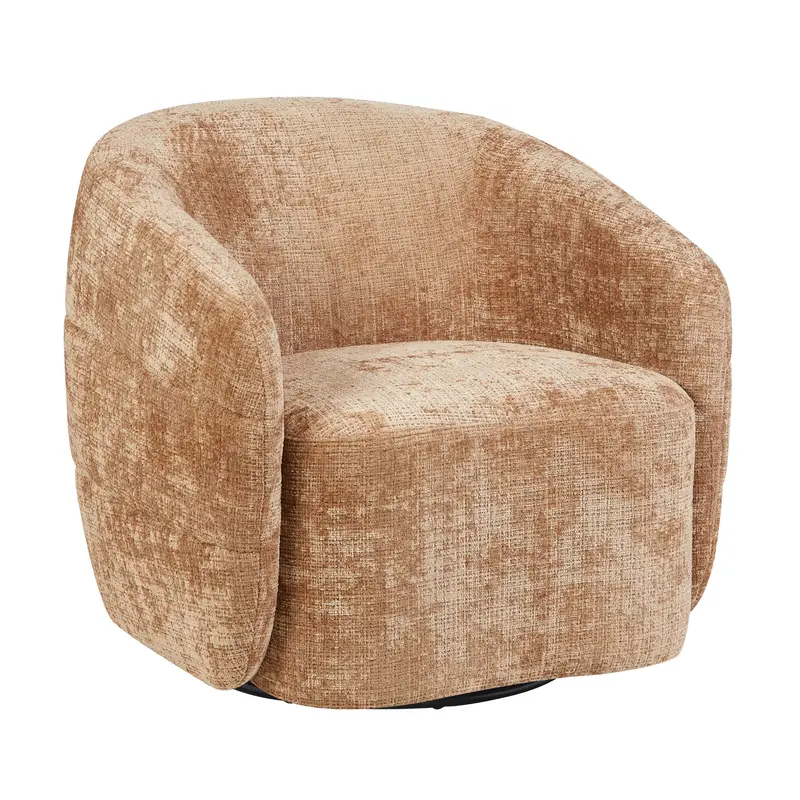 Sessel – Drehfunktion, Rundform, Zimtbraun – Yara | Starfurn