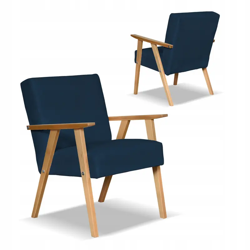 Sessel Hunter dunkelblau Samtoptik