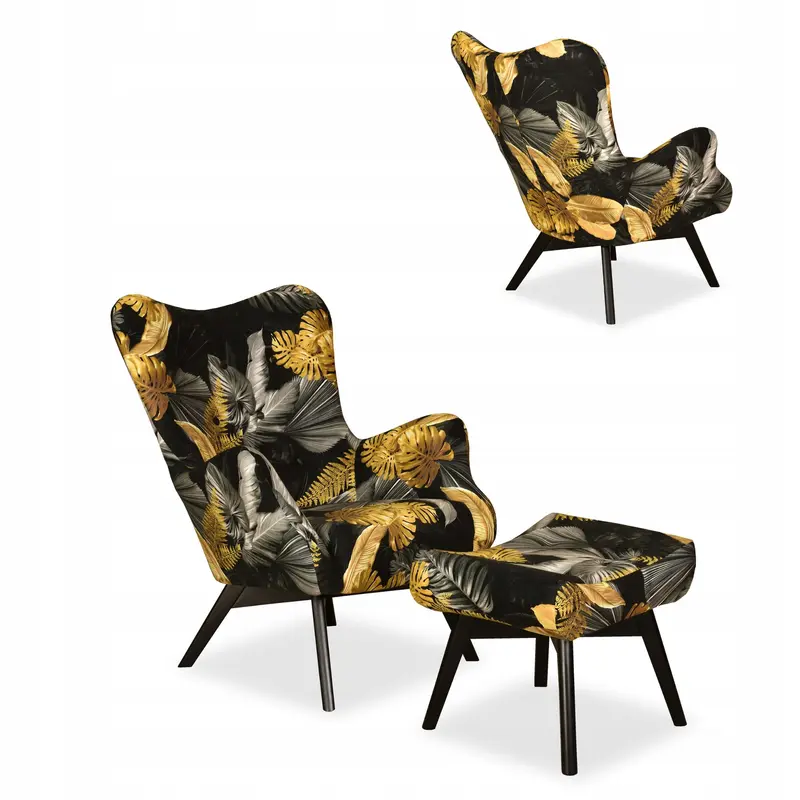 Sessel Luna Fußhocker Ausführung Luna Poly 3