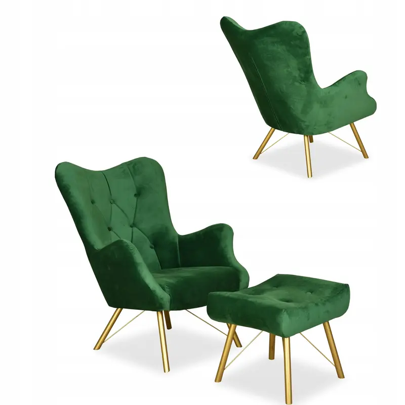 Sessel Luna grün Fußhocker Ausführung Luna Royal 33