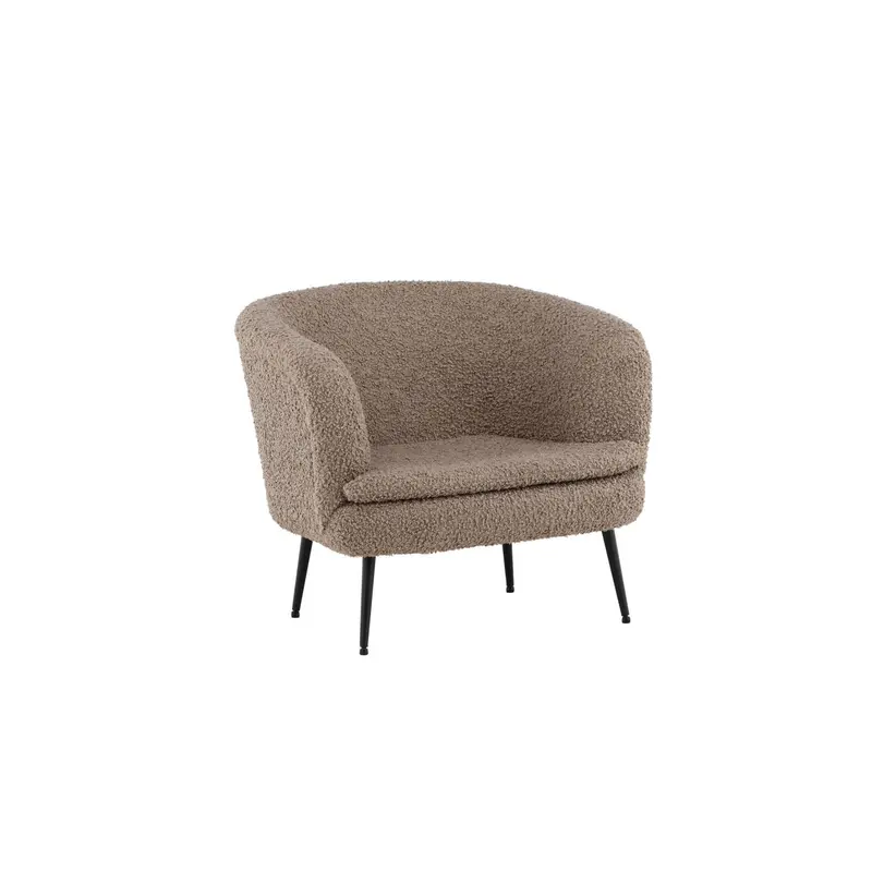 Sessel Nordkoster aus Teddy Bouclé - Taupe