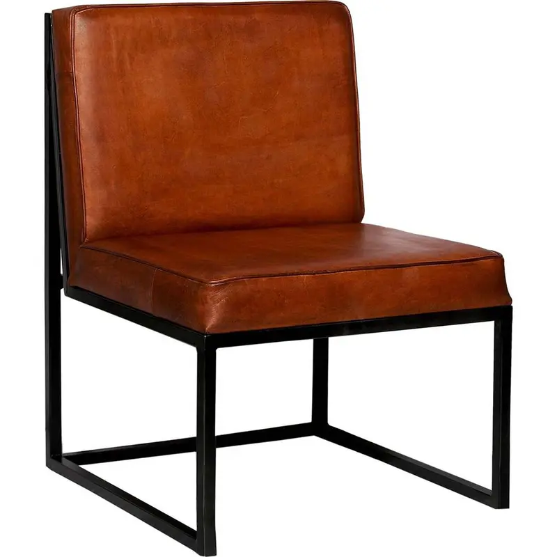 Sessel Perry aus Leder - Braun
