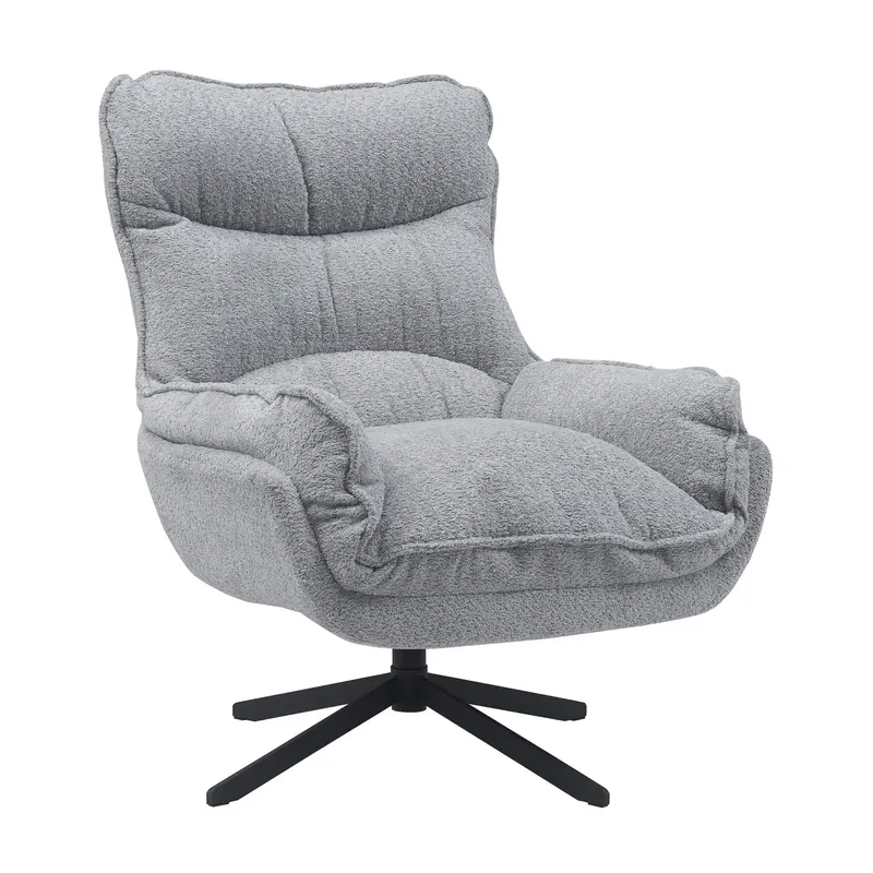 Sessel – Polyester Bezug, Metallgestell, Weich Stoff, Armlehnen – Vera | Starfurn