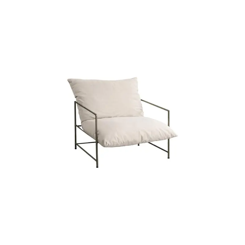 Sessel Sedalia aus Stoff mit Metallgestell - Bronze