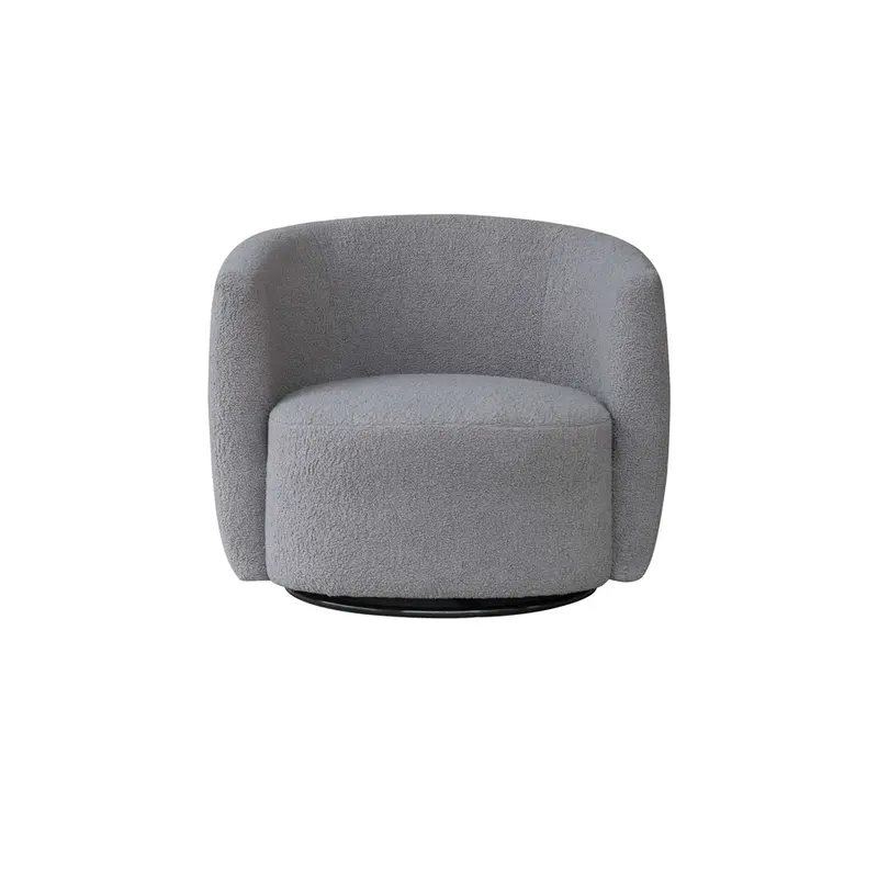 Sessel – Teddy-Stoff, Drehfunktion, Grau - Aveiro 125 | Kayoom