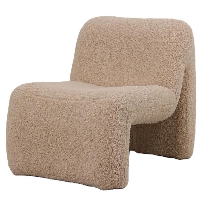 Sessel – Teddy Stoffbezug, Beige Oberfläche, Gepolsterte Sitzfläche – Oslo | PTMD