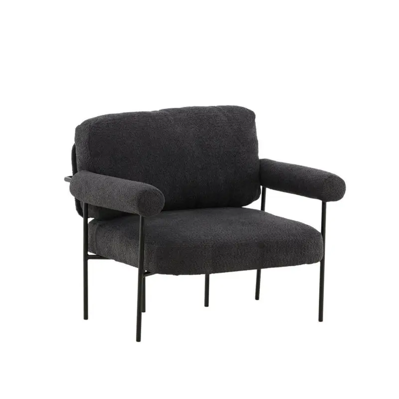 Sessel Tillberga x Josefin Lustig aus Teddy Bouclé - Dunkelgrau