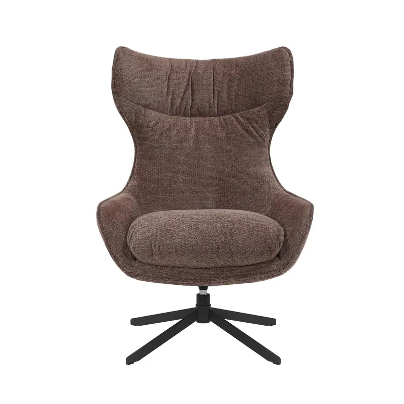 Sessel – Violettbezug, Drehfunktion, Schwarzmetall - Olivia | Starfurn
