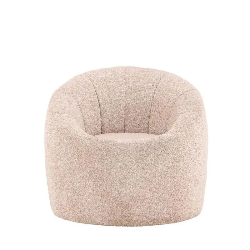 Sessel Warren aus Teddy Bouclé - Beige