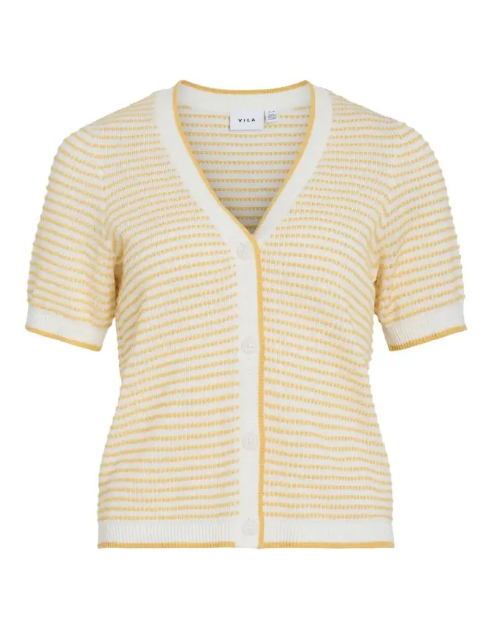 Short Cardigan Vichaya I Cloud Dancer Yarrow