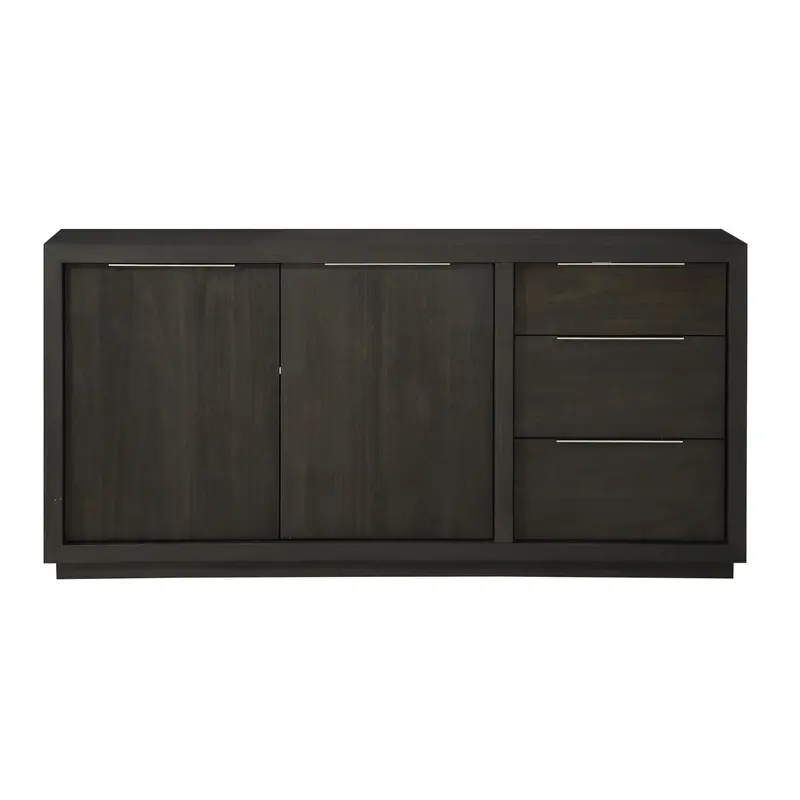 Sideboard – Akazienholz Material, Basaltgrau Finish, Drahtgebürstete Oberfläche - Oxford | Modus Furniture International