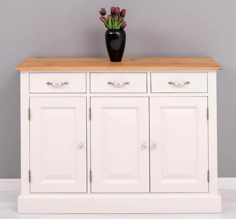 Sideboard aus Massivholz | Konsolenschrank mit drei Schubladen