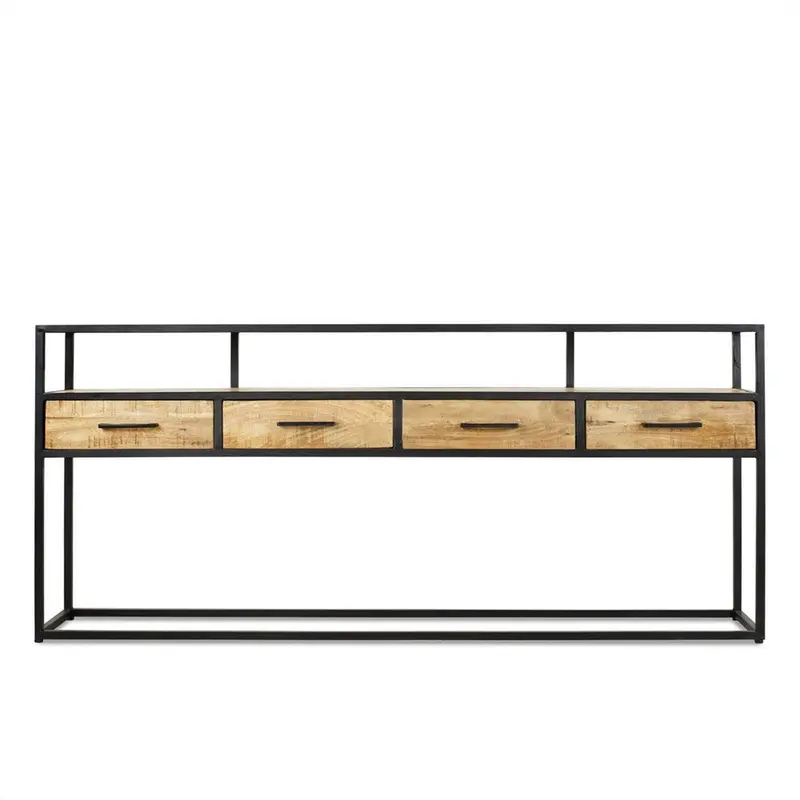 Sideboard Jax aus Mangoholz 180cm - Hellbraun