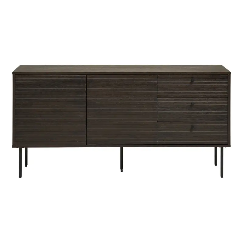 Sideboard Kyoto 150cm mit Schubladen rechts - Smoked (Dunkelbraun)