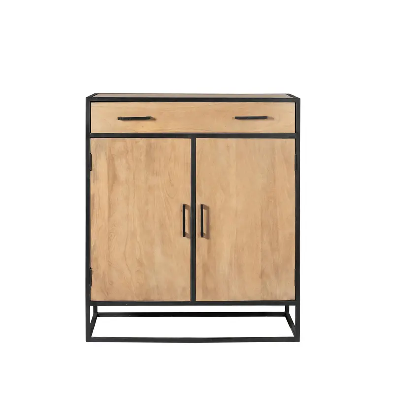 Sideboard – Mangoholz Korpus, Metallgestell, Natürliche Oberfläche – Dakota | Starfurn