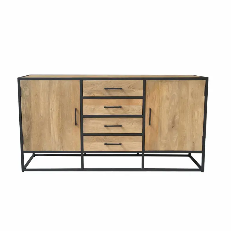 Sideboard – Natürliche Oberfläche, Mangoholz Material, Modernes Design – Dakota | Starfurn