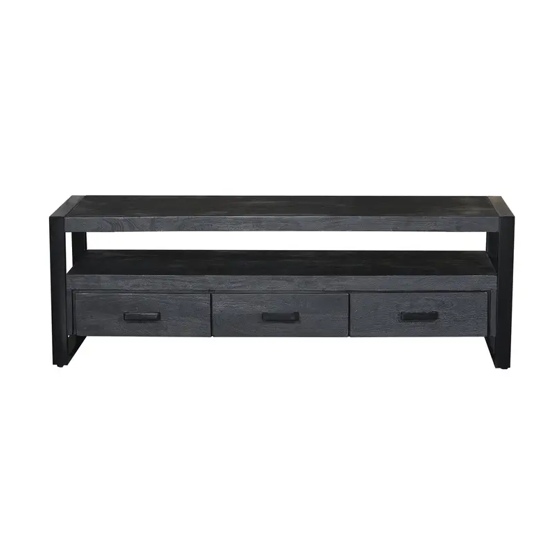 Sideboard Norris aus Mangoholz 150cm - Schwarz