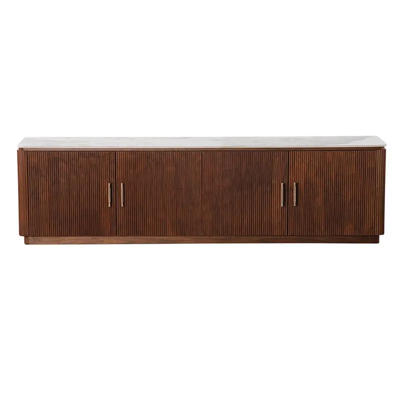 Sideboard Urban Chique mit Keramikplatte 200cm - Dunkelbraun