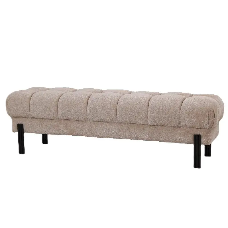 Sitzbank – beige Oberfläche, Stoff Bezug, gepolsterte Sitzfläche – Melbourne | PTMD