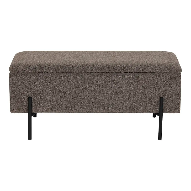 Sitzbank – Braunes Bouclé, Stauraum, 43 cm hoch - Watford | House Nordic