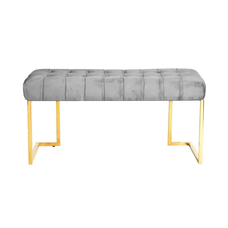 Sitzbank – Samtbezug, Karosteppung, Grau Gold - Rarity 225 | Kayoom