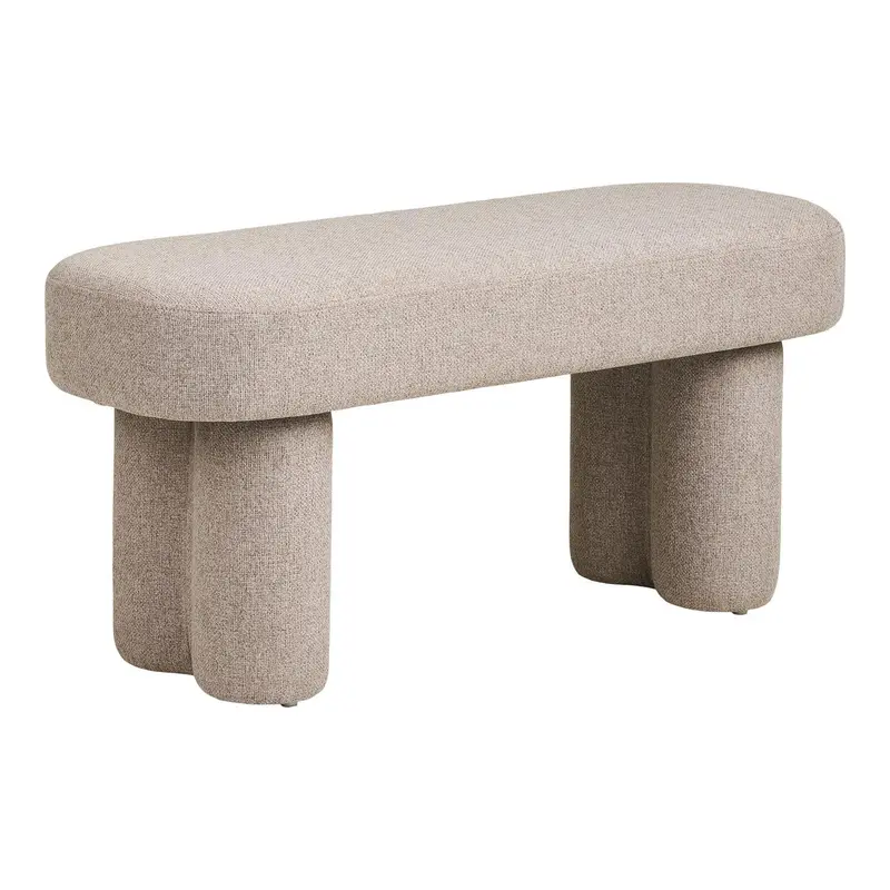 Sitzbank Weston mit Stahlrahmen 95cm - Sandbraun