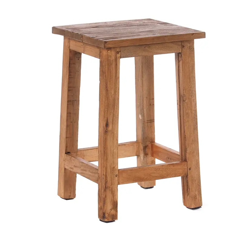 Sitzhocker MADERO | 48x30cm(HxB), Recyclingholz, Holzhocker, Hocker | Farbe