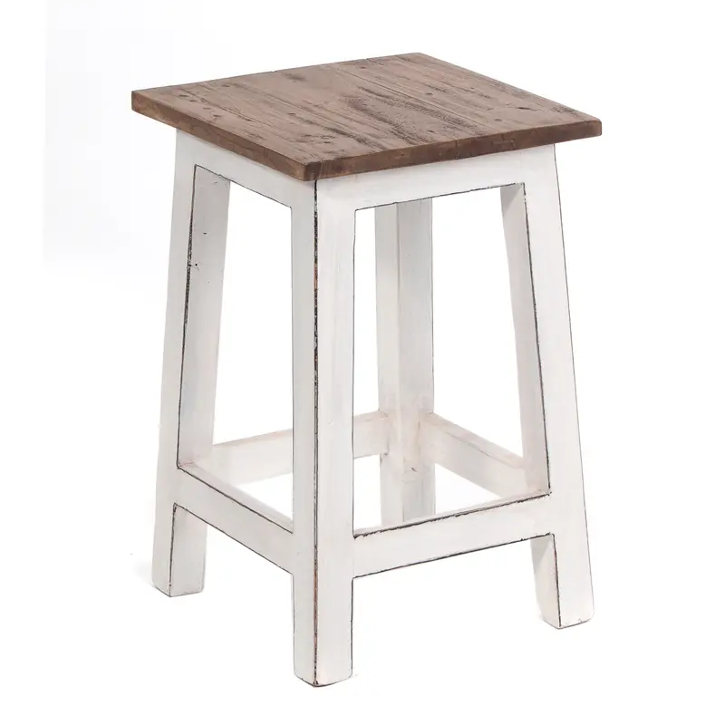 Sitzhocker MADERO | 48x30cm(HxB), Recyclingholz, Holzhocker, Hocker | Farbe