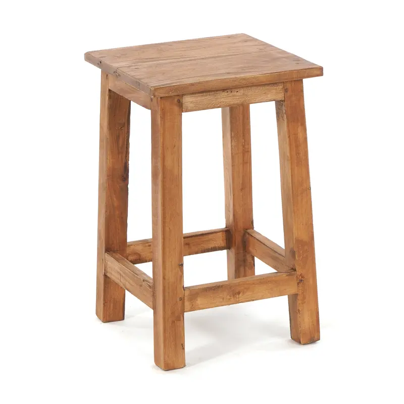 Sitzhocker MADERO | 48x30cm(HxB), Recyclingholz, Holzhocker, Hocker | Farbe