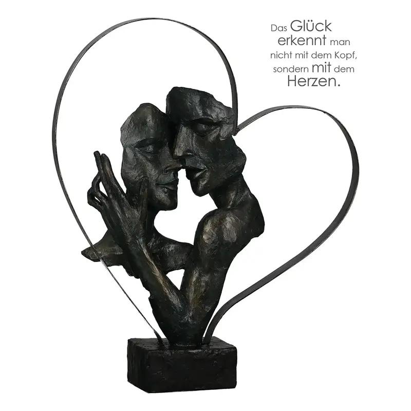 Skulptur – Antike Oberfläche, Bronzene Optik, Symbolisches Herz - Essential | Gilde