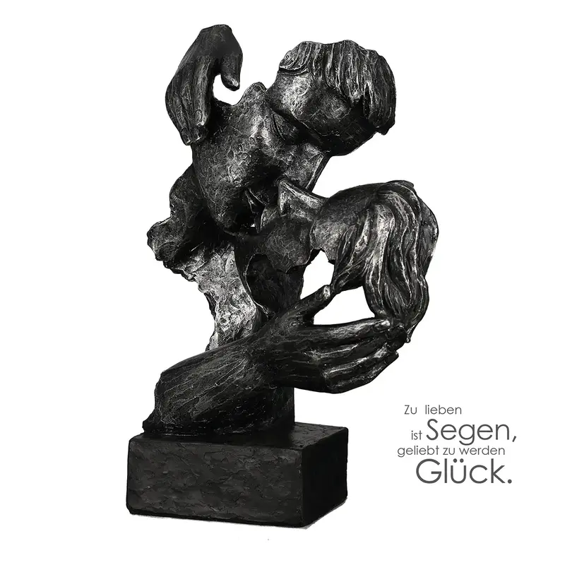 Skulptur – Antike Oberfläche, Paarmotiv, Silberne Akzente - Addiction | Gilde
