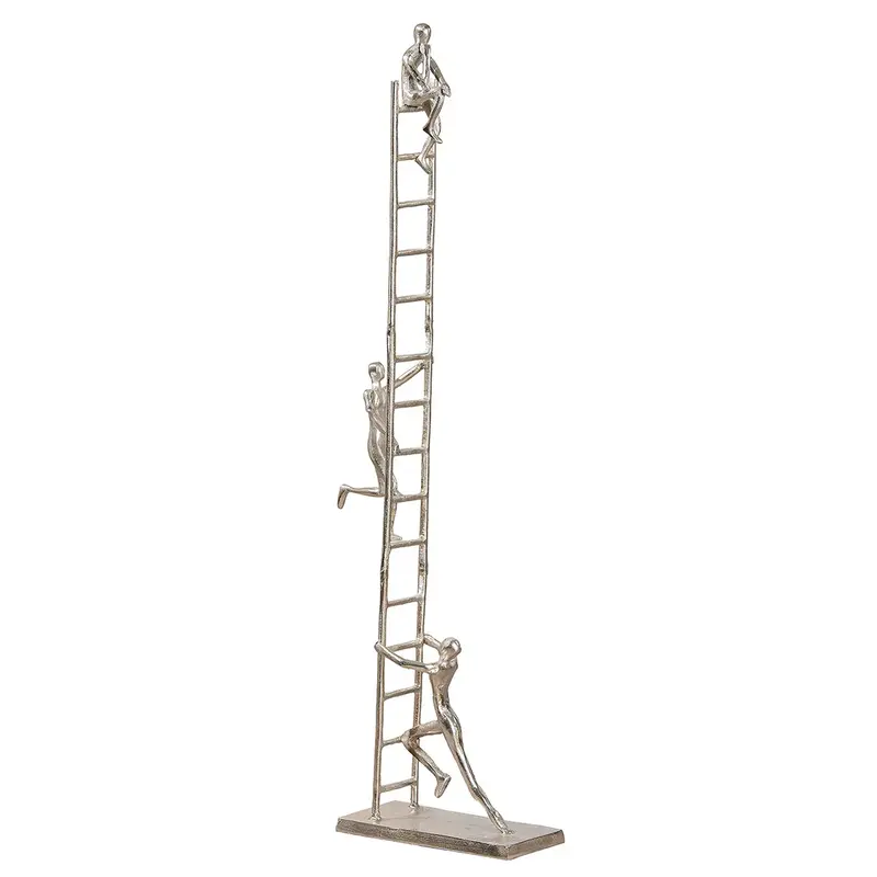 Skulptur – Antikfinish Optik, Silbernes Design, Klettermotiv - Aufstieg | Gilde