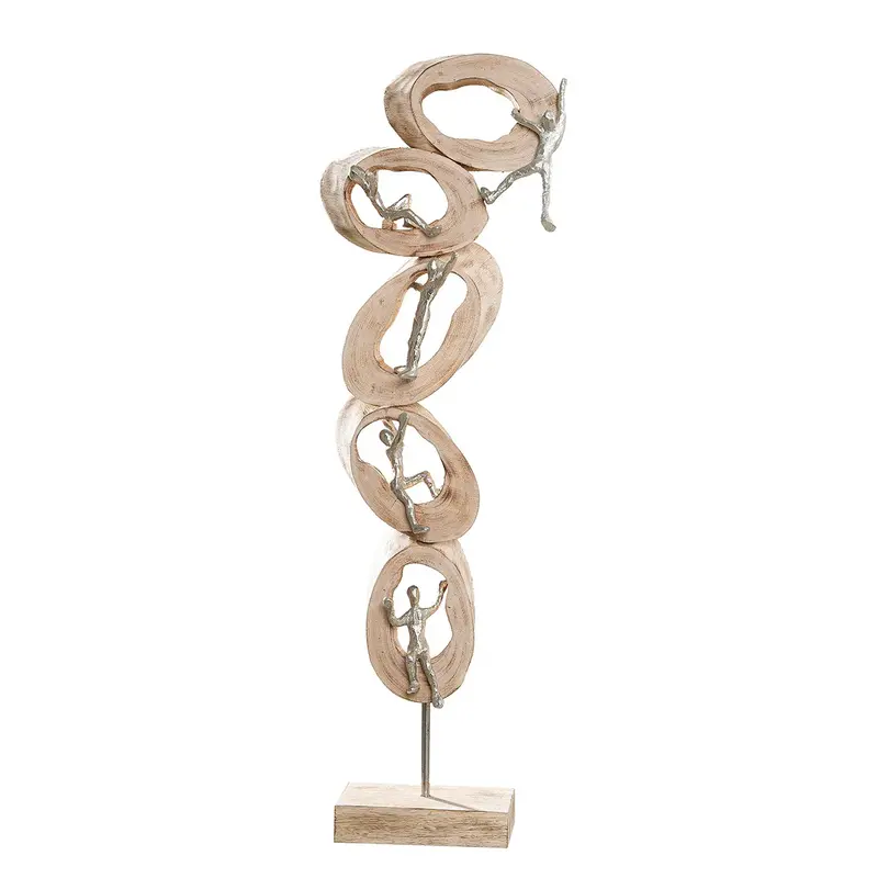 Skulptur – Klettermotiv, Mangoholzsockel, Aluminiumdesign - Climb | Gilde
