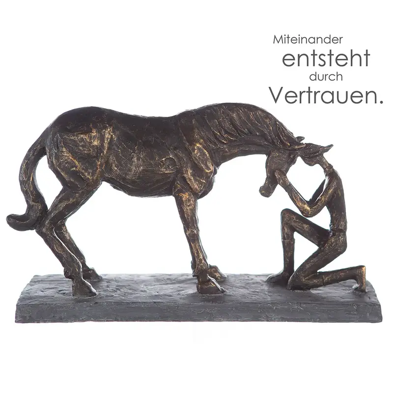 Skulptur – Matte Oberfläche, Bronze Optik, Pferde Design - Comprehension | Gilde