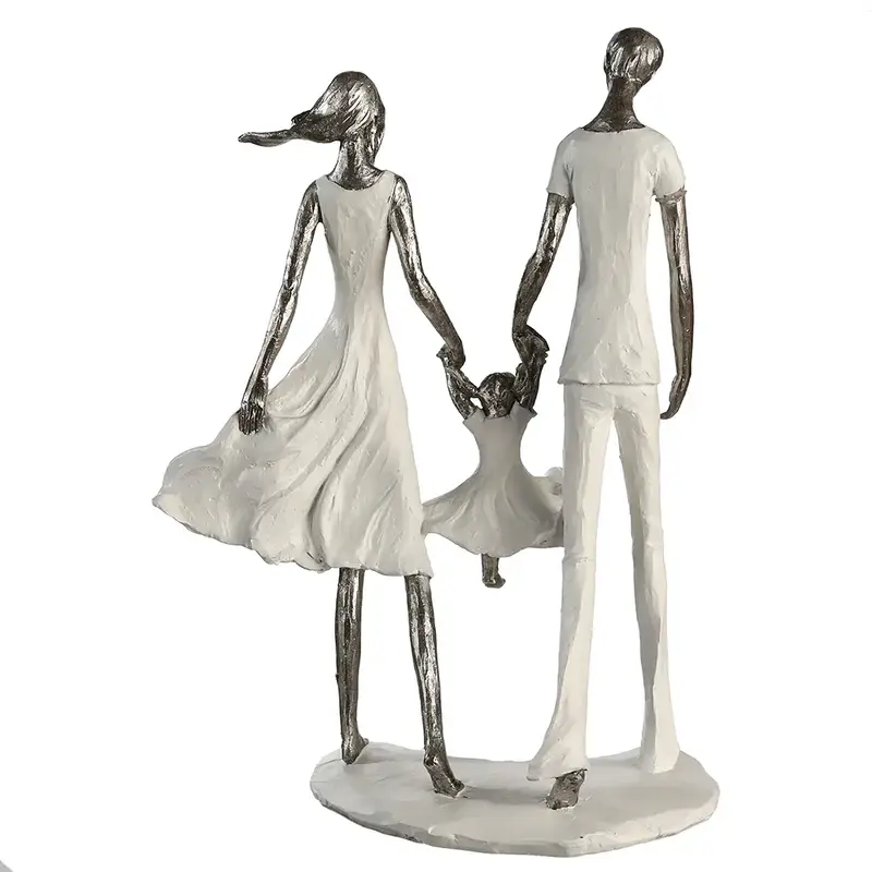 Skulptur – Mattes Kunstharz, Strukturierte Oberfläche, Familienmotiv, 12 cm - Family | Gilde