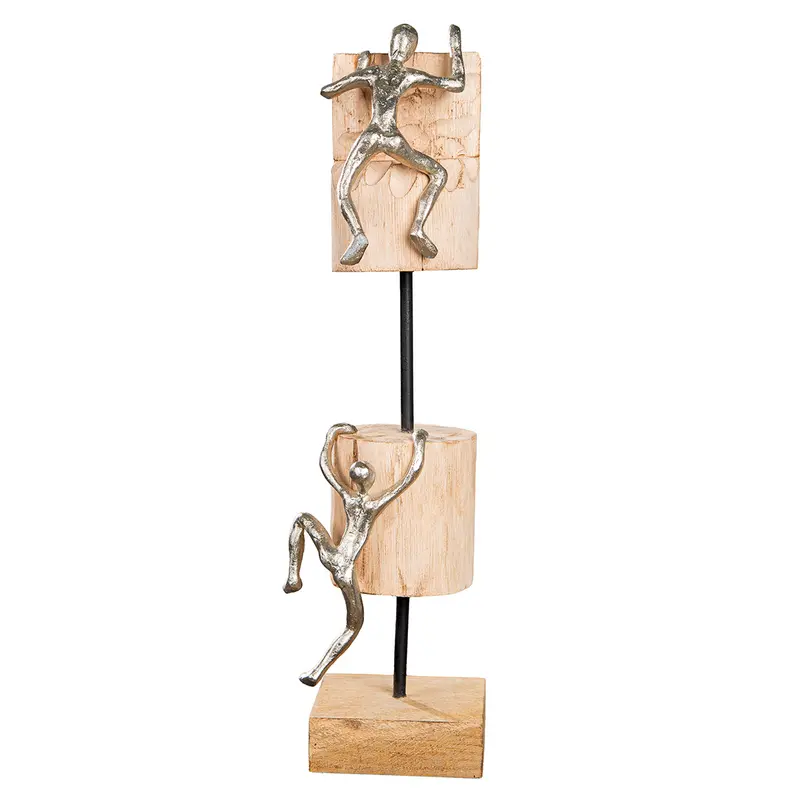 Skulptur – Naturholz Design, Kletternde Figur, Runde Form - Climbing | Gilde