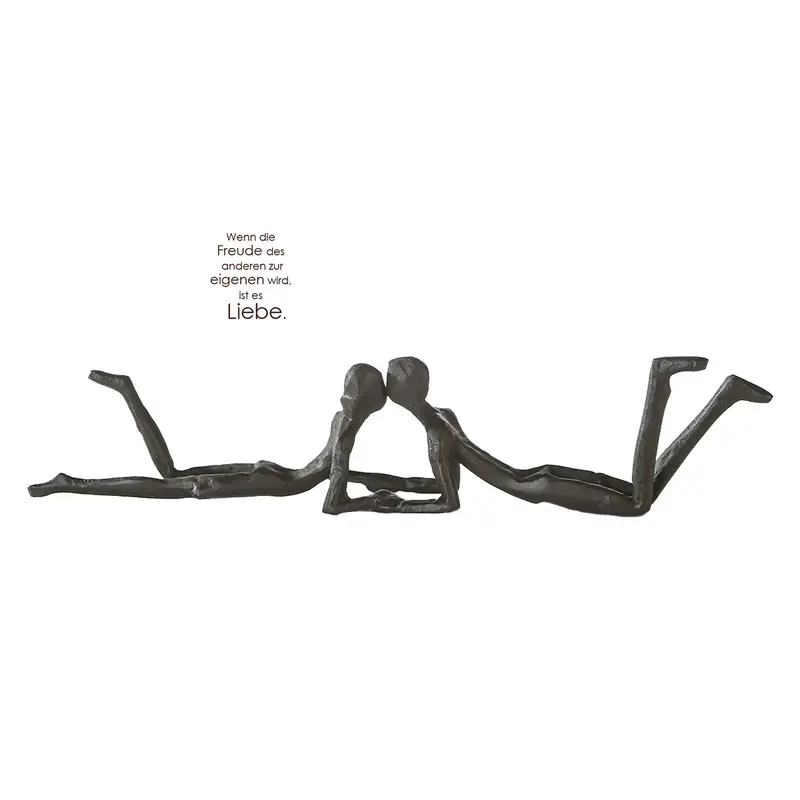 Skulptur – Paarfigur Design, Eisen Material, Liegende Pose - Loving | Gilde