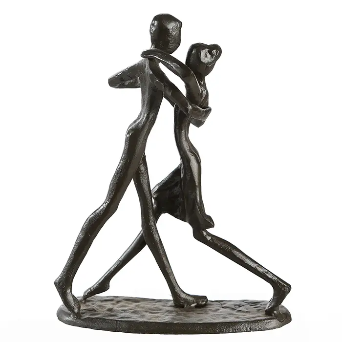 Skulptur – Paarfigur Design, Eisen Material, Tanzende Pose - Dancing | Gilde