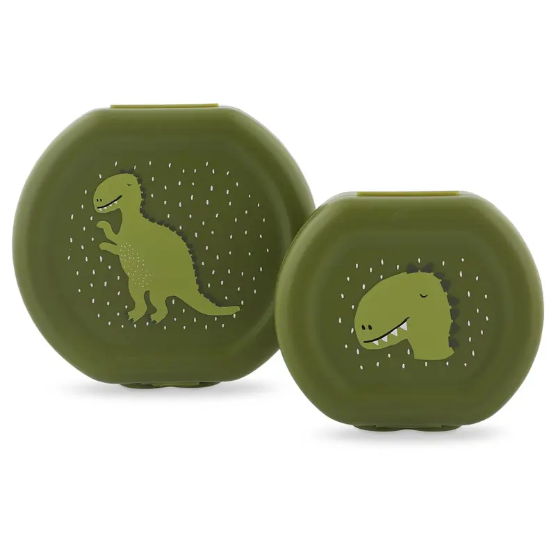 Snackbox mit Clip - 2er-Set - Mr. Dino
