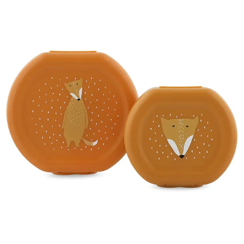 Snackbox mit Clip - 2er-Set - Mr. Fox