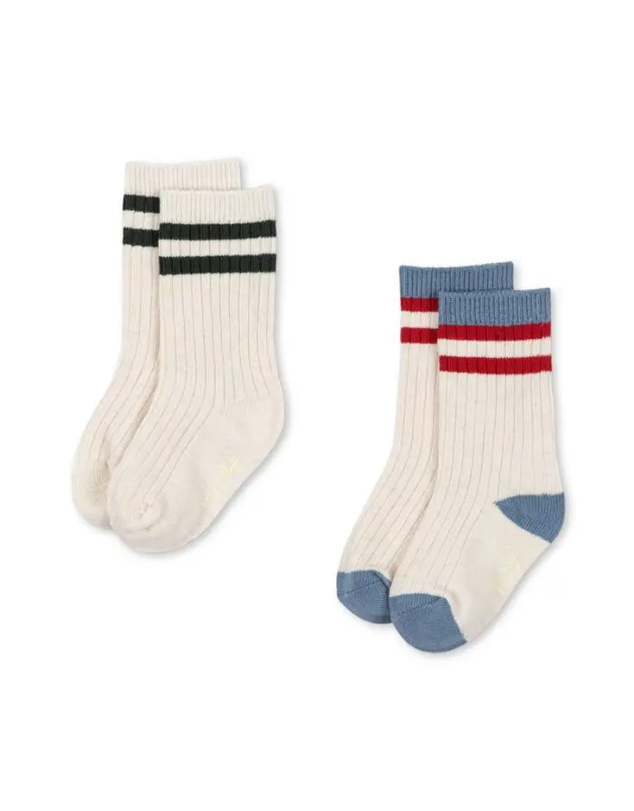 Socken Rib 2er-Set I Pearl Blue