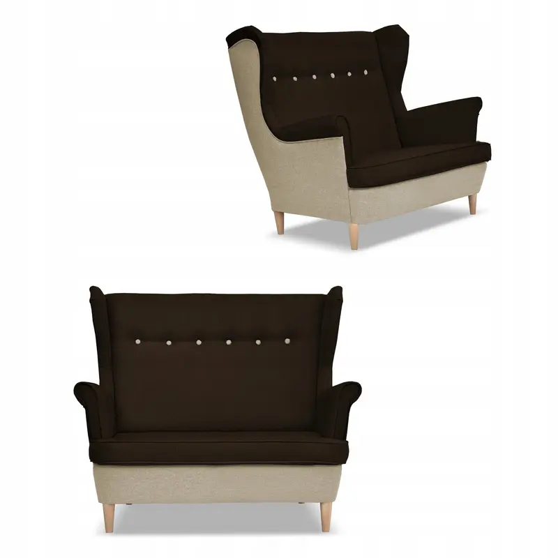 Sofa Ari braun / beige Ausführung S.U.2