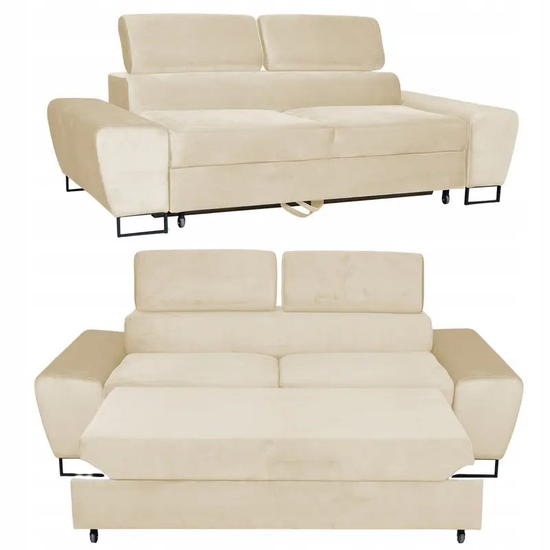 Sofa Bosso beige Samtoptik Ausführung K.2 Bosso Monolith 4