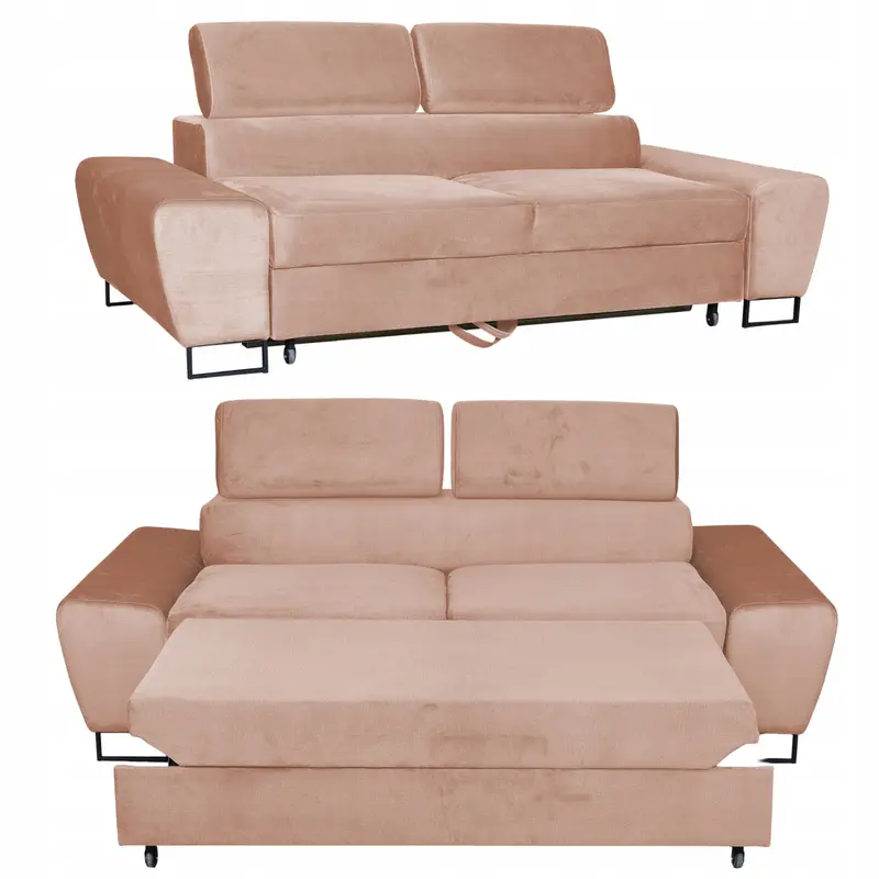 Sofa Bosso beige Samtoptik Ausführung K.2 Bosso Monolith 61
